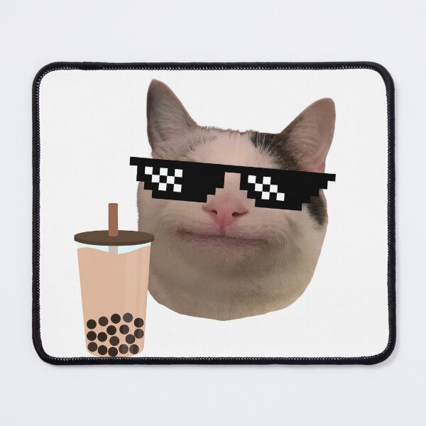 Item preview, Polite Cat Meme with Swag Glasses and Boba Drink designed and sold by Deanmindvortex.