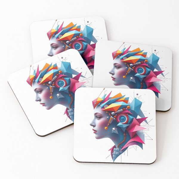 Item preview, Colorful mean modern face girl designed and sold by RiteshCenter .