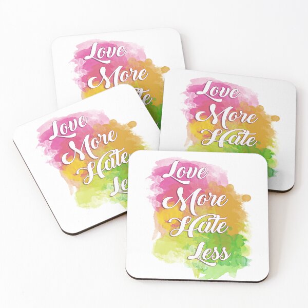 Item preview, Love more, hate less, positive sticker designed and sold by ArtisanGroove.
