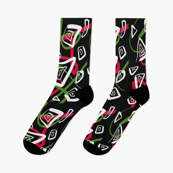 Item preview, Black, green, red and white pattern designed and sold by KSPillustration.