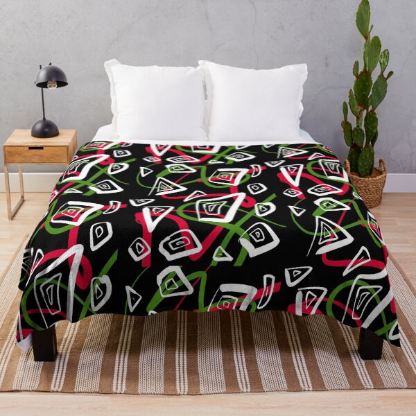 Item preview, Black, green, red and white pattern designed and sold by KSPillustration.