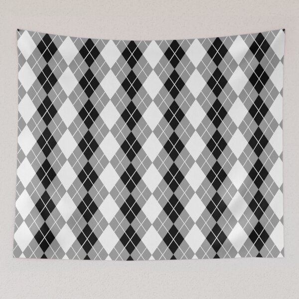 Item preview, Black White Argyle Diamond Pattern Design  designed and sold by PatternTitan.