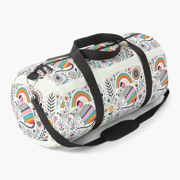 Item preview, Scandinavian Folk Art Rainbow Animals - Cute Colourful Mouse by heidiannemorris ©️ designed and sold by FOLK ART FUSION by heidiannemorris.