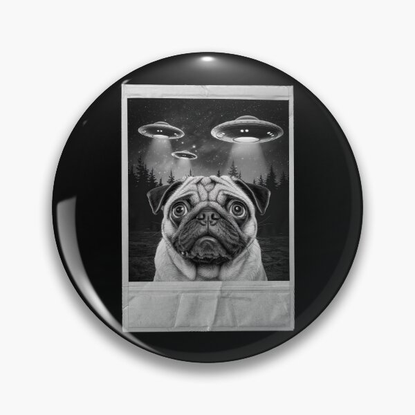 Item preview, Pug Alien Invasion Selfie designed and sold by Angry Swan Designs.