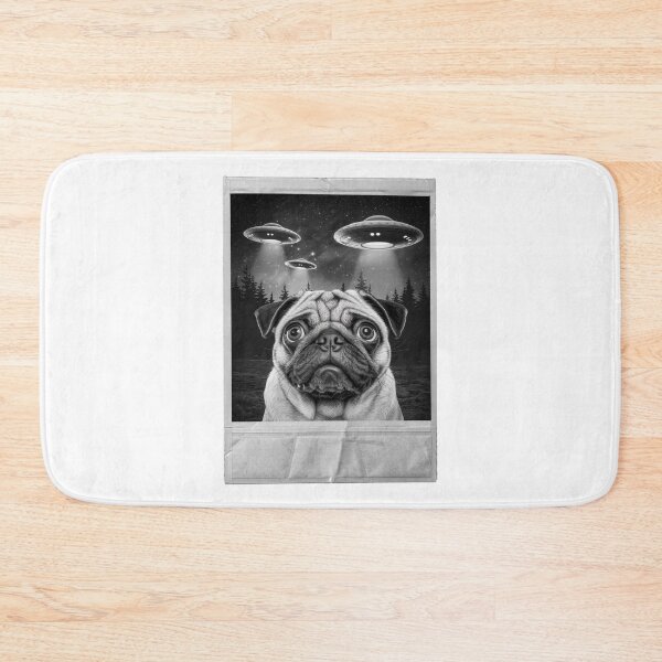 Item preview, Pug Alien Invasion Selfie designed and sold by Angry Swan Designs.