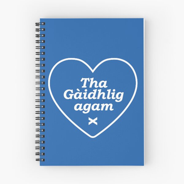 Item preview, Tha Gàidhlig agam (Scottish Gaelic for I have Gaelic) in white heart with saltire cross designed and sold by Mamaidh Made.