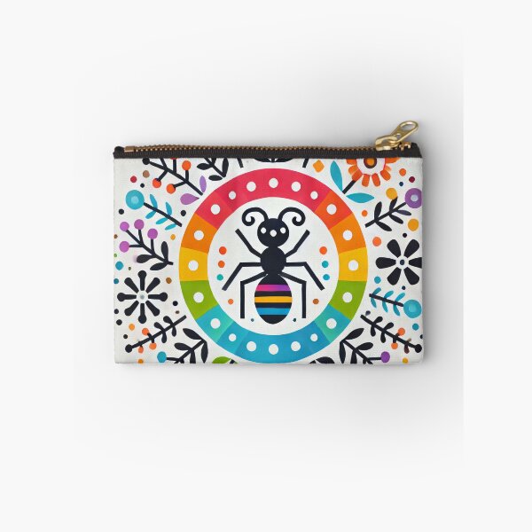 Item preview, Scandinavian Folk Art Rainbow Animals - Cute Colourful Ant by heidiannemorris designed and sold by FOLK ART FUSION by heidiannemorris.