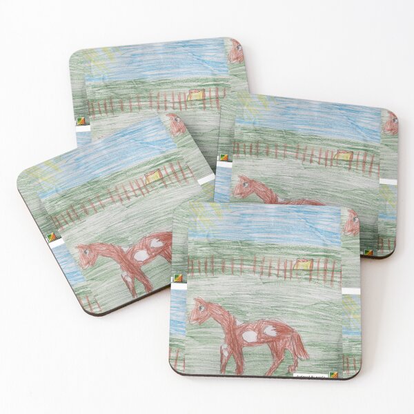 Item preview, Horse in the paddock, t-shirt for children designed and sold by cp-art.art.
