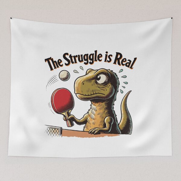 Item preview, Funny T-rex Table Tennis Struggle designed and sold by LuminOrb.