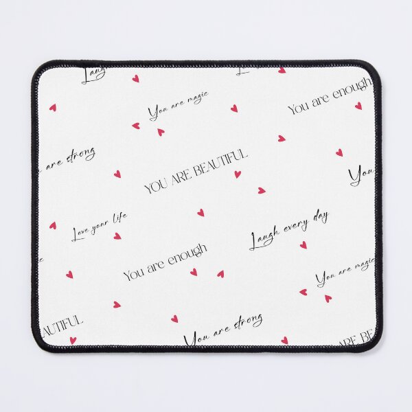 Item preview, Positive affirmations & Hearts seamless pattern designed and sold by milyblooms.