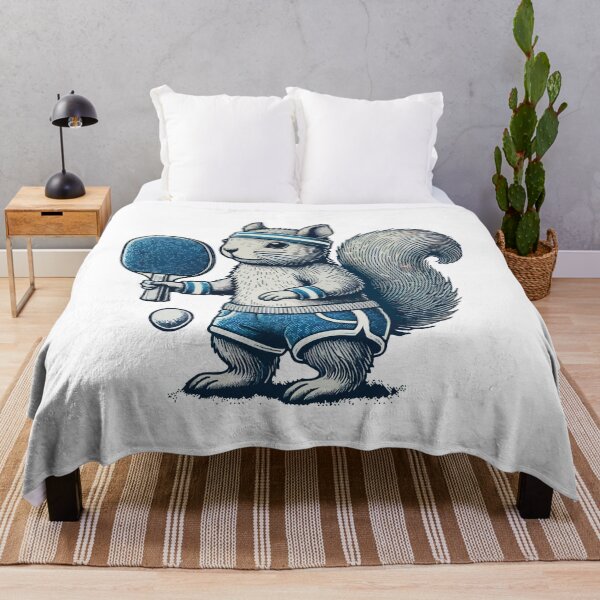 Item preview, Retro Table Tennis Squirrel Fun designed and sold by LuminOrb.