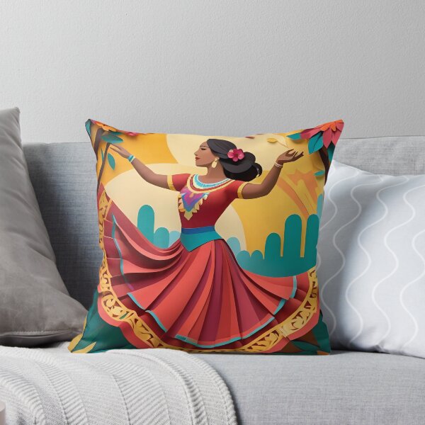 Item preview, A Mexican Girl Dancing | Paper Cut Art | Traditional Mexican Dance Illustration | Cultural Celebration Design | Whimsical Folk Art designed and sold by PaintedPixels01.