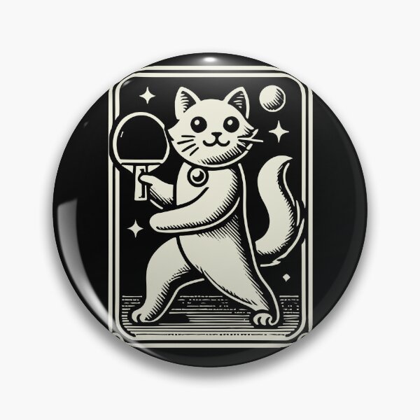 Item preview, Cute Cat Plays Table Tennis Artfully designed and sold by LuminOrb.