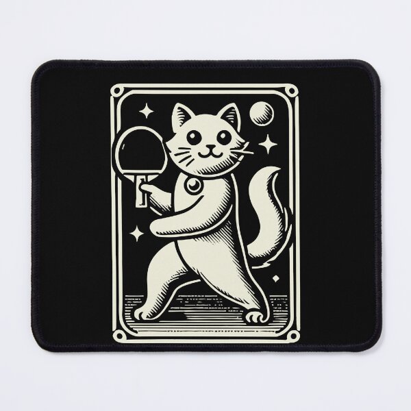 Item preview, Cute Cat Plays Table Tennis Artfully designed and sold by LuminOrb.