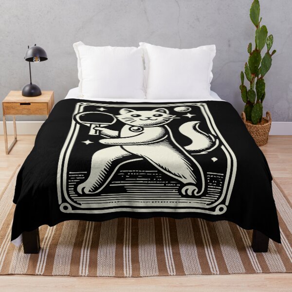 Item preview, Cute Cat Plays Table Tennis Artfully designed and sold by LuminOrb.