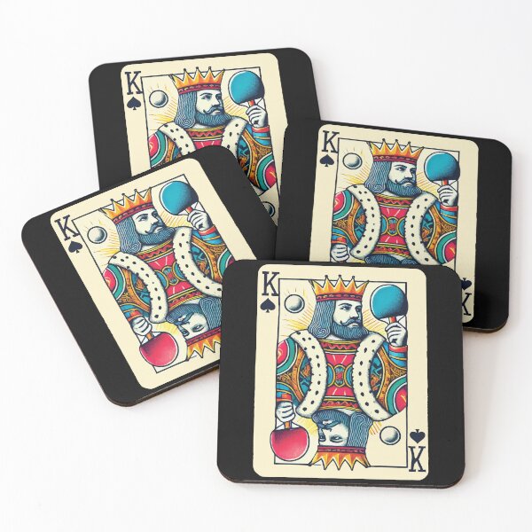 Item preview, Retro Playing Card Table Tennis King Design designed and sold by LuminOrb.