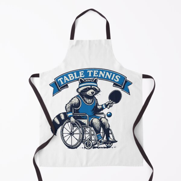 Item preview, Table Tennis Raccoon Wheelchair User Vintage designed and sold by LuminOrb.