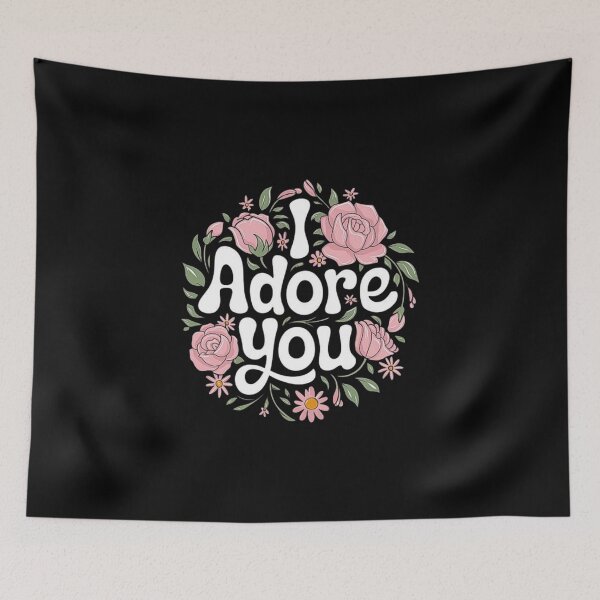 Item preview, I Adore You Floral Design with Pink Roses designed and sold by love3617.
