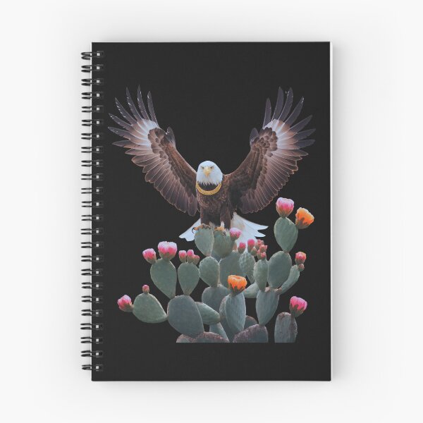Item preview, Majestic Mexico Eagle: Golden Adorned Bald Eagle Bird On Cactus   designed and sold by elynne9.