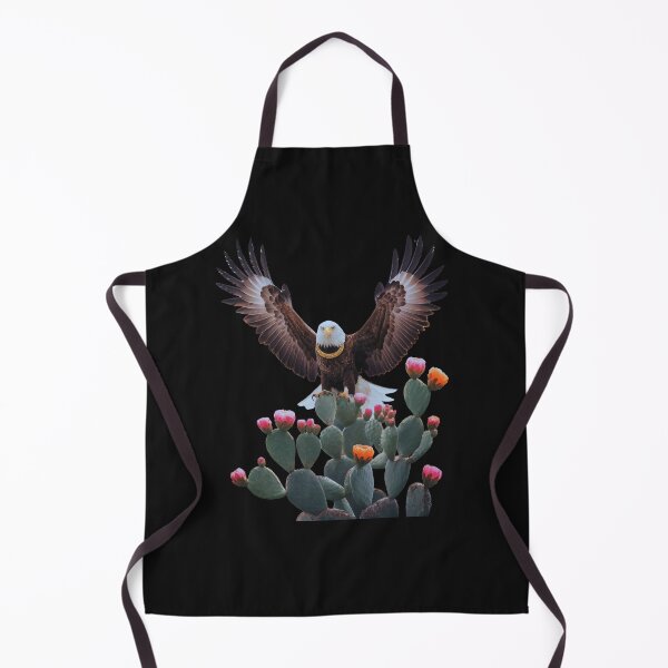 Item preview, Majestic Mexico Eagle: Golden Adorned Bald Eagle Bird On Cactus designed and sold by elynne9.