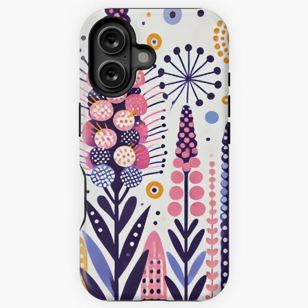 Aperçu de l'œuvre Fleurs d'art populaire scandinave - Digitales par heidiannemorris créée et vendue par FOLK ART FUSION by heidiannemorris.
