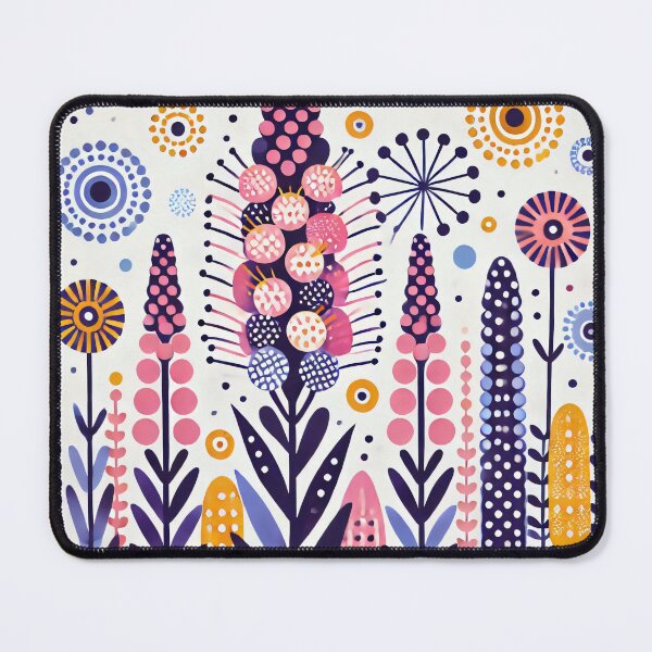 Item preview, Scandinavian Folk Art Flowers - Foxgloves by heidiannemorris designed and sold by FOLK ART FUSION by heidiannemorris.
