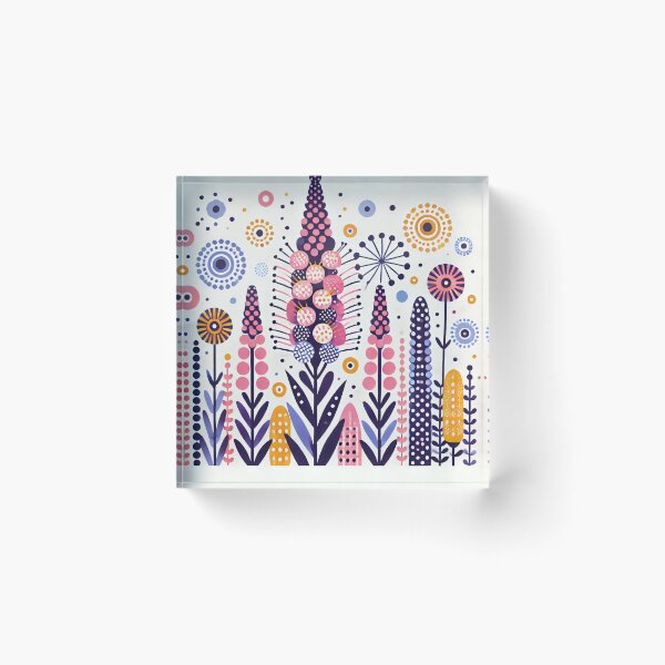 Item preview, Scandinavian Folk Art Flowers - Foxgloves by heidiannemorris designed and sold by FOLK ART FUSION by heidiannemorris.