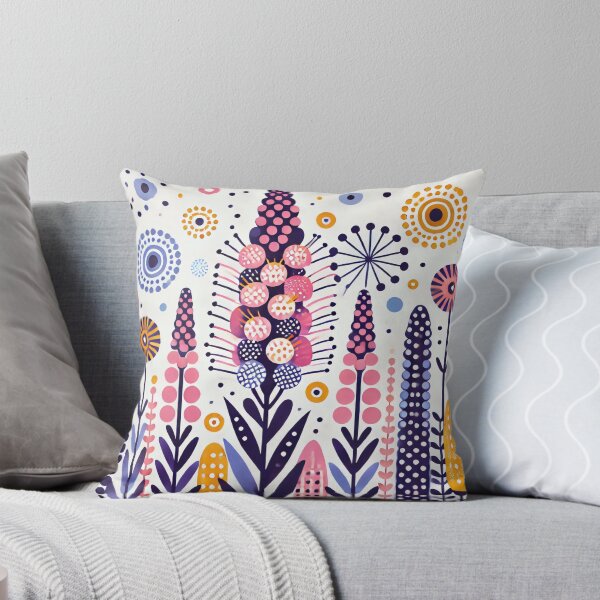 Item preview, Scandinavian Folk Art Flowers - Foxgloves by heidiannemorris designed and sold by FOLK ART FUSION by heidiannemorris.