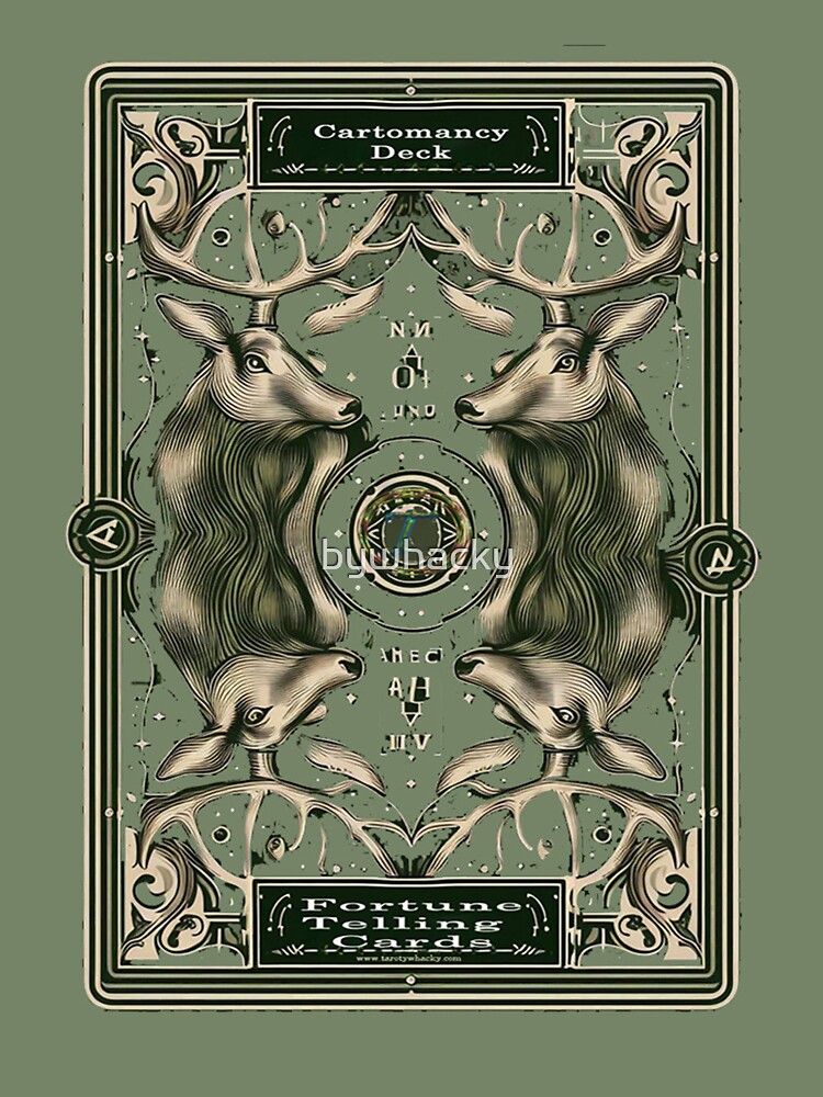 Thumbnail 3 of 3, Sticker, Cartomacy card back design designed and sold by bywhacky.