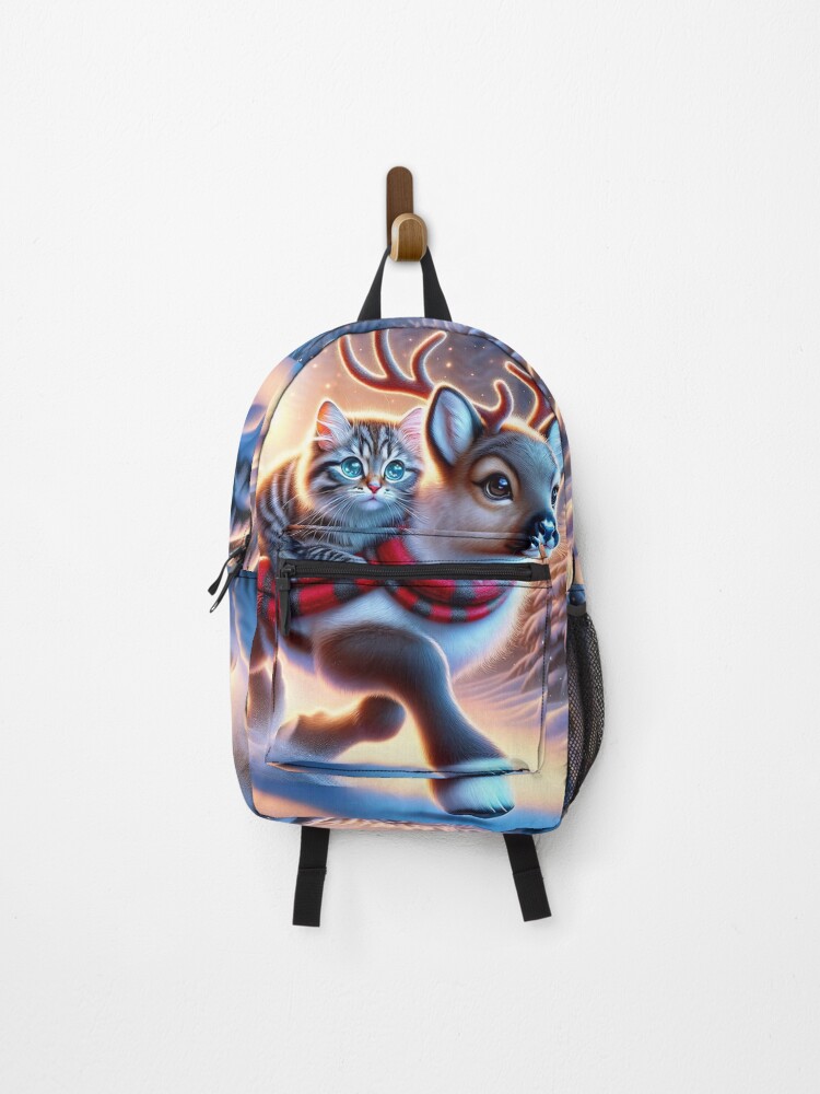 Thumbnail 1 of 3, Backpack, Reindeer Riding designed and sold by M-Y-A-R-T-.