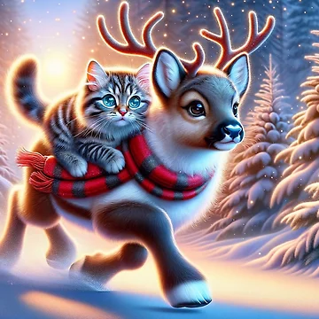 Artwork thumbnail, Reindeer Riding by m-y-A-I-A-R-T-