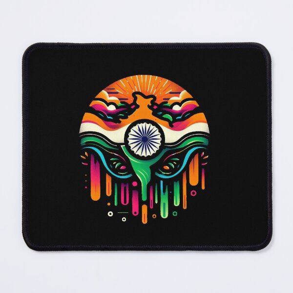 Item preview, India Map Design Tricolor Ashoka Chakra - Vibrant designed and sold by Kalpa.