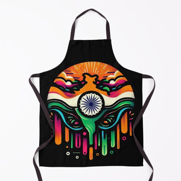 Item preview, India Map Design Tricolor Ashoka Chakra - Vibrant  designed and sold by Kalpa.