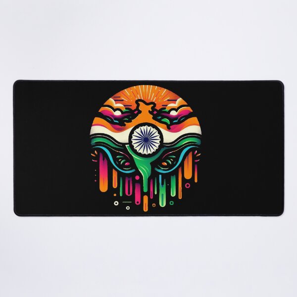 Item preview, India Map Design Tricolor Ashoka Chakra - Vibrant designed and sold by Kalpa.