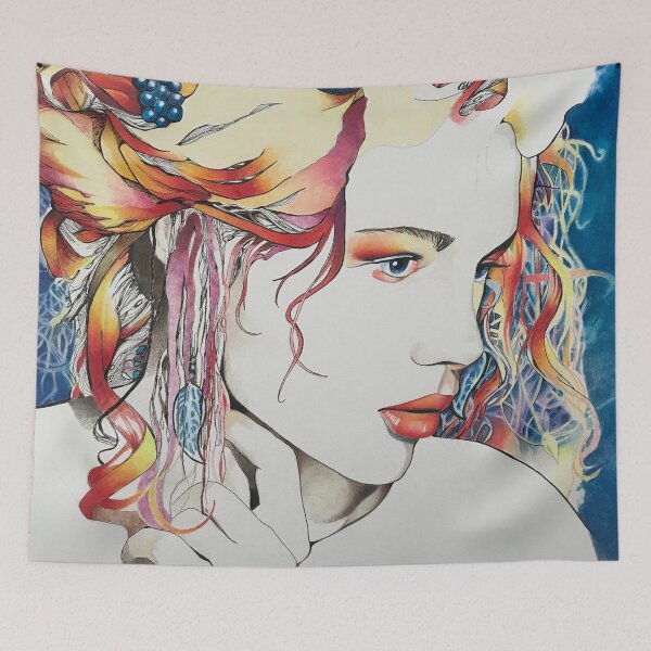 Item preview, "Porcelain". Hand drawn original female portrait. designed and sold by Shoot-The-Moon.