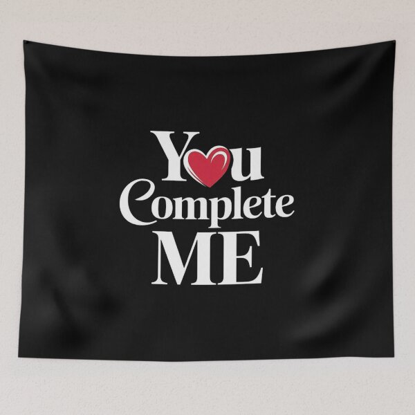 Item preview, You Complete Me Heart Typography Design designed and sold by love3617.