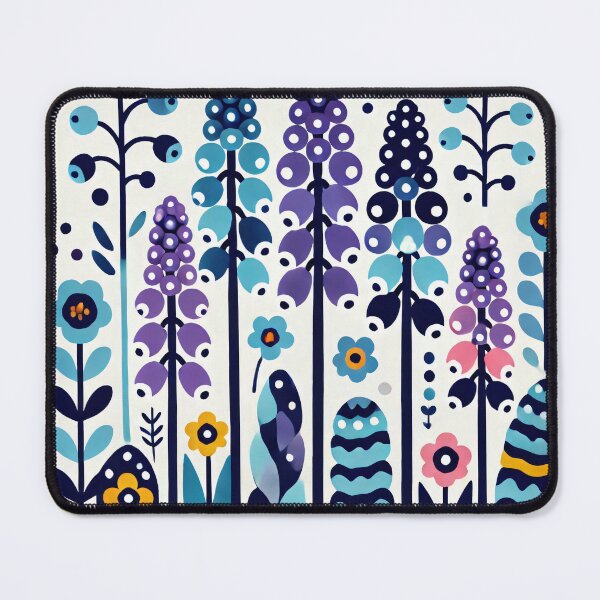 Item preview, Scandinavian Folk Art - Purple and Blue Grape Hyacinth by heidiannemorris designed and sold by FOLK ART FUSION by heidiannemorris.