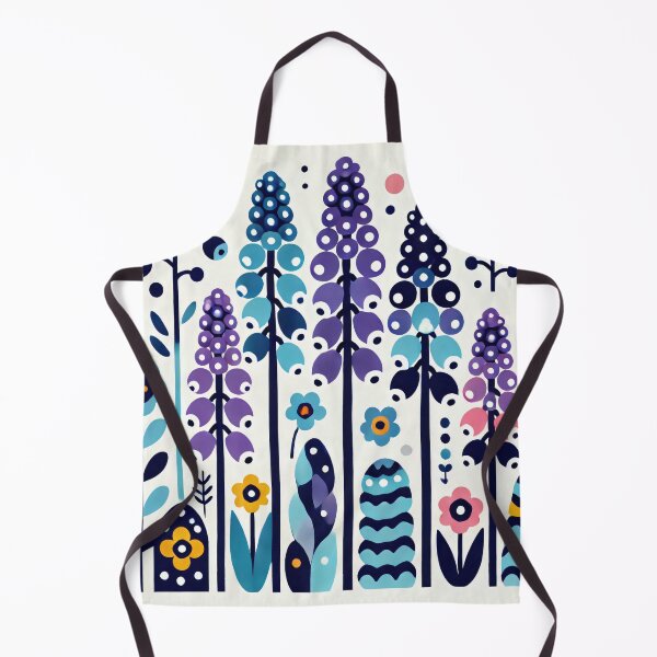 Item preview, Scandinavian Folk Art - Purple and Blue Grape Hyacinth by heidiannemorris designed and sold by FOLK ART FUSION by heidiannemorris.