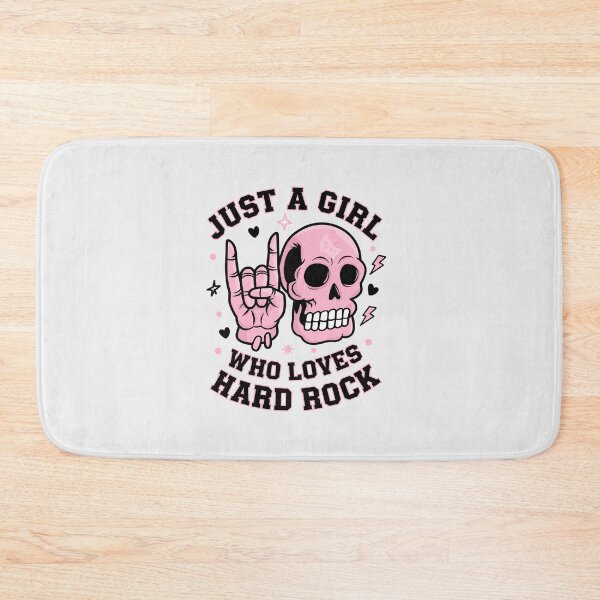Item preview, "Just a Girl Who Loves Hard Rock" Funny Pink Hand T-Shirt designed and sold by paulo silveira.