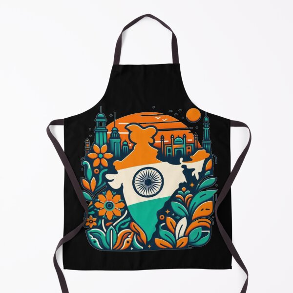 Item preview, India Map Design Tricolor Vibrant flowers minimalistic designed and sold by Kalpa.