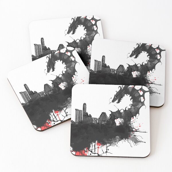 Item preview, austin skyline dragon art designed and sold by BekimART2.