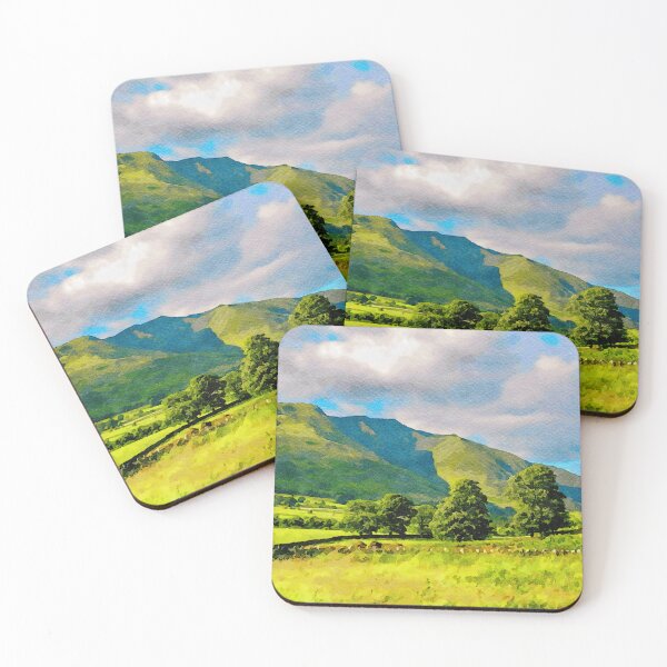 Item preview, Picturesque watercolor painting of the Lake District in England's countryside designed and sold by GestaltImagery.