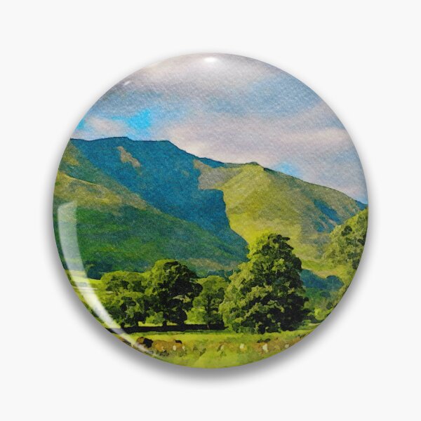 Item preview, Picturesque watercolor painting of the Lake District in England's countryside designed and sold by GestaltImagery.
