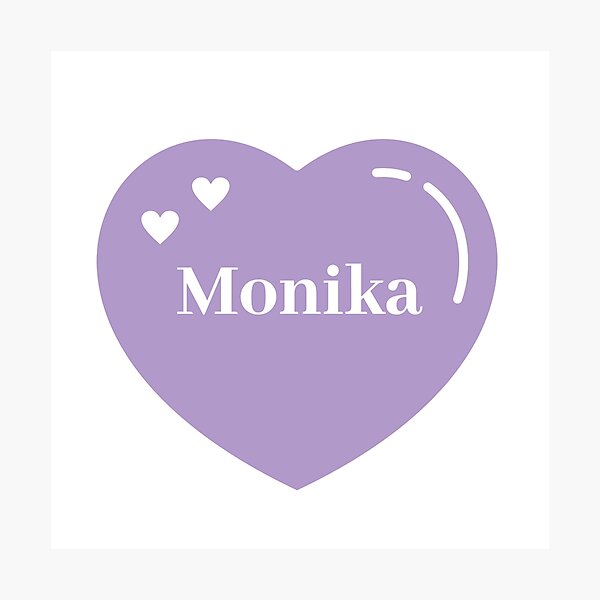 Item preview, Monika Name Girl Purple designed and sold by Artbymonika.