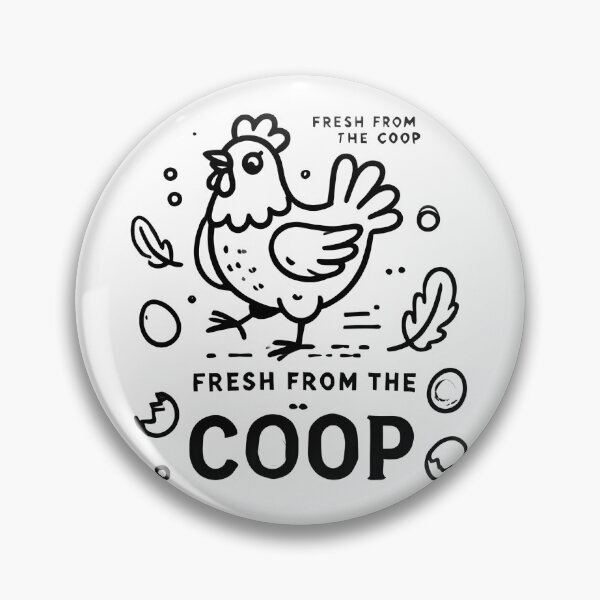 Item preview, Fresh From the Coop Minimalist Outline Chicken Art designed and sold by The-T-In-Retro.