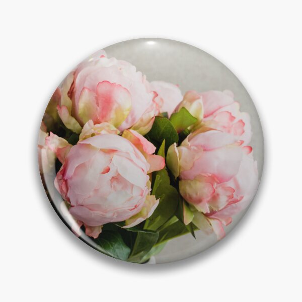 Item preview, Pretty Pink peonies in a white vase, neutral background designed and sold by LillyWattsPhot.