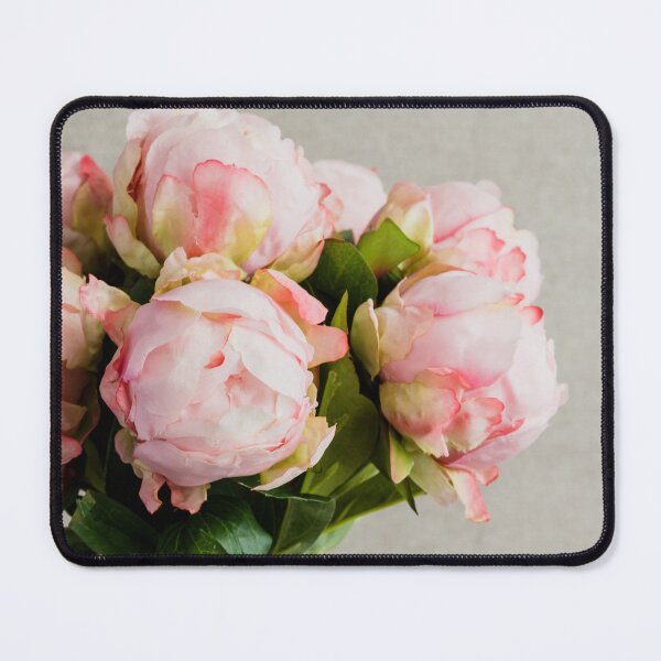 Item preview, Pretty Pink peonies in a white vase, neutral background designed and sold by LillyWattsPhot.