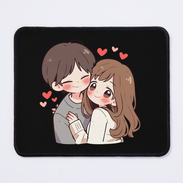 Item preview, kawaii couple brunette designed and sold by MendaciousMina.