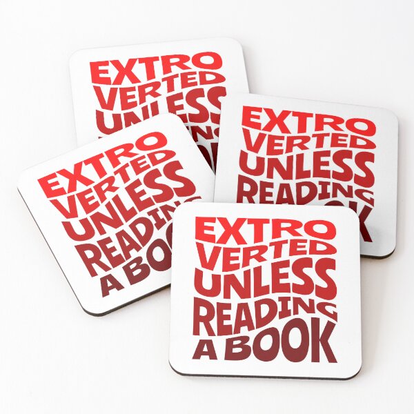 Item preview, Extroverted Unless Reading a Book Cherry Red Bookish designed and sold by humnoo.