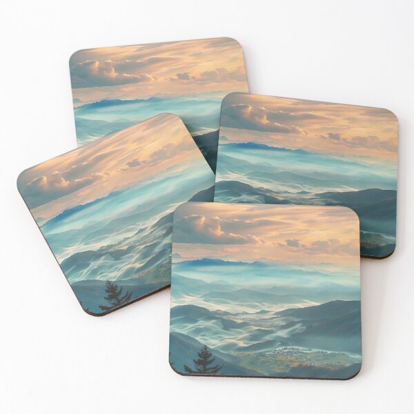 Item preview, Twilight overlapping mountains designed and sold by Jambonfromage.